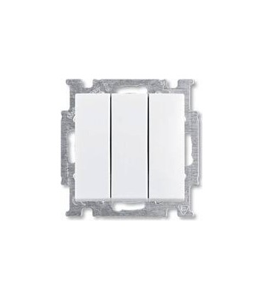 Выключатель трехклавишный﻿ ABB Basic 55, белый 1012-0-2155