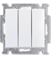 Выключатель трехклавишный﻿ ABB Basic 55, белый 1012-0-2155