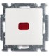 Переключатель одноклавишный﻿ проходной (с 2-х мест) с индикацией﻿ ABB Basic 55, белый 1012-0-2143