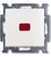 Переключатель одноклавишный﻿ проходной (с 2-х мест) с индикацией﻿ ABB Basic 55, белый 1012-0-2143