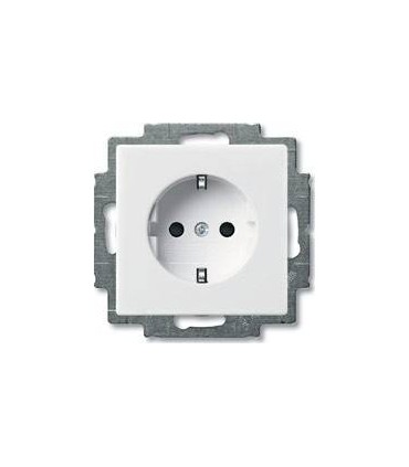 Розетка с заземлением﻿ ABB Basic 55, белый 2011-0-3855