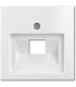 Накладка одинарной наклонной﻿ телефонной/компьютерной розетки ABB Basic 55, белый 1753-0-0096