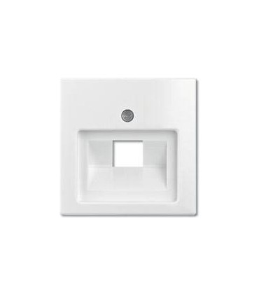 Накладка одинарной наклонной﻿ телефонной/компьютерной розетки ABB Basic 55, белый 1753-0-0096
