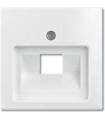 Накладка одинарной наклонной﻿ телефонной/компьютерной розетки ABB Basic 55, белый 1753-0-0096