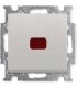 Выключатель одноклавишный с индикацией﻿ ABB Basic 55, шампань/металлик 1012-0-2165