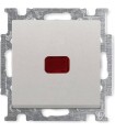 Выключатель одноклавишный с индикацией﻿ ABB Basic 55, шампань/металлик 1012-0-2165