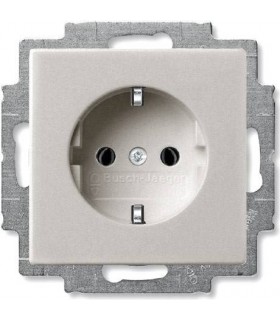 Розетка с заземлением﻿ ABB Basic 55, шампань/металлик 2011-0-6140