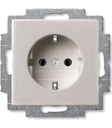 Розетка с заземлением﻿ ABB Basic 55, шампань/металлик 2011-0-6140