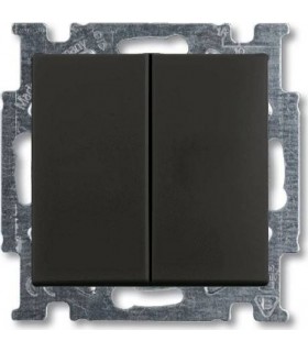 Выключатель двухклавишный ABB Basic 55, шато 1012-0-2177