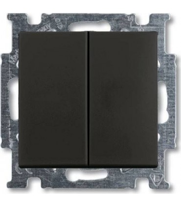 Выключатель двухклавишный ABB Basic 55, шато 1012-0-2177