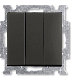 Выключатель трехклавишный﻿ ABB Basic 55, шато 1012-0-2173