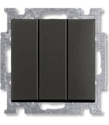 Выключатель трехклавишный﻿ ABB Basic 55, шато 1012-0-2173