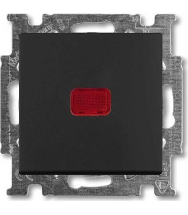 Переключатель одноклавишный﻿ проходной (с 2-х мест) с индикацией﻿ ABB Basic 55, шато 1012-0-2143
