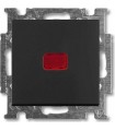 Переключатель одноклавишный﻿ проходной (с 2-х мест) с индикацией﻿ ABB Basic 55, шато 1012-0-2143