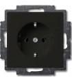 Розетка с заземлением﻿ ABB Basic 55, шато 2011-0-6142