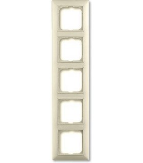 Рамка на 5 постов, ABB Basic 55, слоновая кость 1725-0-1488