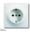 Розетка с заземлением с защитными шторками﻿ ABB Impuls, альпийский белый 2013-0-4953