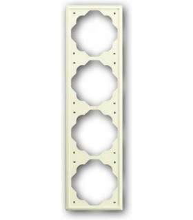Рамка на 4 поста гор/верт ABB Impuls, слоновая кость 1754-0-4315