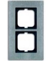 Рамка на 2 поста ABB Carat, сталь 1754-0-4255