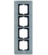 Рамка на 4 поста ABB Carat, сталь 1754-0-4257