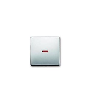 Клавиша одинарная с подсветкой ABB Pure, сталь 1789-866