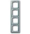 Рамка на 4 поста ABB Pure, сталь 1724-866