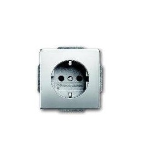 Розетка с заземлением ABB Pure, сталь 20 EUC-866