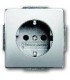 Розетка с защитными шторками ABB Pure, сталь 20 EUCKS-866