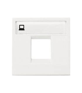Накладка одинарной телефонной/компьютерной розетки﻿ ABB Niessen Zenit, белый N2218.1 BL