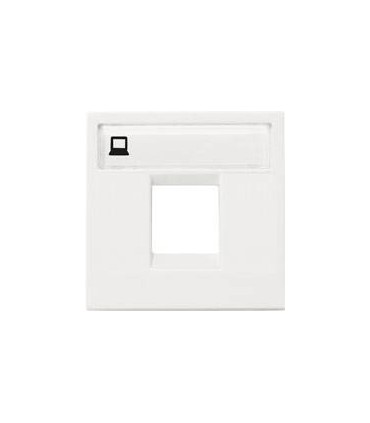 Накладка одинарной телефонной/компьютерной розетки﻿ ABB Niessen Zenit, белый N2218.1 BL