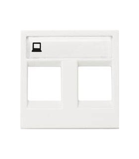 Накладка двойной телефонной/компьютерной розетки ABB Niessen Zenit, белый N2218.2 BL