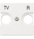 Накладка для TV-R розетки (2 мод﻿уля) ABB Niessen Zenit, белый N2250.8 BL