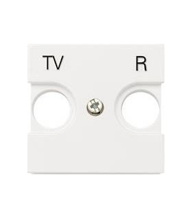 Накладка для TV-R розетки (2 мод﻿уля) ABB Niessen Zenit, белый N2250.8 BL