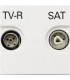 Розетка TV/FM/SAT, единственная (2 мод﻿уля) ABB Niessen Zenit, белый N2251.3 B