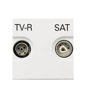 Розетка TV/FM/SAT, единственная (2 мод﻿уля) ABB Niessen Zenit, белый N2251.3 B