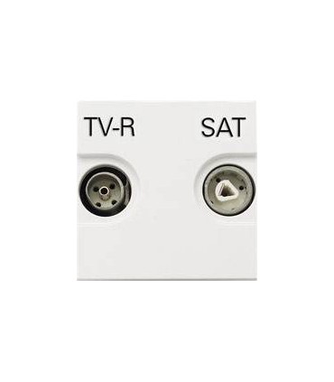 Розетка TV/FM/SAT, единственная (2 мод﻿уля) ABB Niessen Zenit, белый N2251.3 B