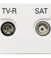 Розетка TV/FM/SAT, единственная (2 мод﻿уля) ABB Niessen Zenit, белый N2251.3 B