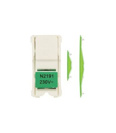ABB Niessen Zenit Блок светодиодной подсветки для выкл. и кнопок, цвет линзы зелёный (2шт для 2кл)﻿ N2191 VD