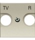 Накладка для TV-R розетки (2 мод﻿уля) ABB Niessen Zenit, шампань N2250.8 CV
