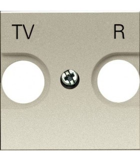 Накладка для TV-R розетки (2 мод﻿уля) ABB Niessen Zenit, шампань N2250.8 CV