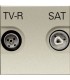Розетка TV/R-SAT, единственная (2 мод﻿уля) ABB Niessen Zenit, шампань N2251.3 CV