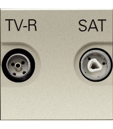 Розетка TV/R-SAT, единственная (2 мод﻿уля) ABB Niessen Zenit, шампань N2251.3 CV