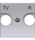 Накладка для TV-R розетки (2 мод﻿уля) ABB Niessen Zenit, серебро N2250.8 PL