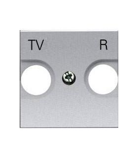 Накладка для TV-R розетки (2 мод﻿уля) ABB Niessen Zenit, серебро N2250.8 PL
