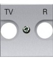 Накладка для TV-R розетки (2 мод﻿уля) ABB Niessen Zenit, серебро N2250.8 PL