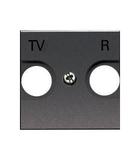 Накладка для TV-R розетки (2 мод﻿уля) ABB Niessen Zenit, антрацит N2250.8 AN