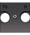 Накладка для TV-R розетки (2 мод﻿уля) ABB Niessen Zenit, антрацит N2250.8 AN