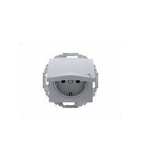Штепсельная розетка SCHUKO с откидной крышкой Berker S.1/B.7, алюминий матовый 47441404