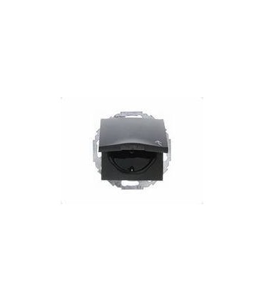 Штепсельная розетка SCHUKO с откидной крышкой Berker S.1/B.3/B.7, антрацит матовый 47441606
