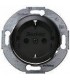 Штепсельная розетка 2к+з SCHUKO Berker R.1/R.3, черный 47432045